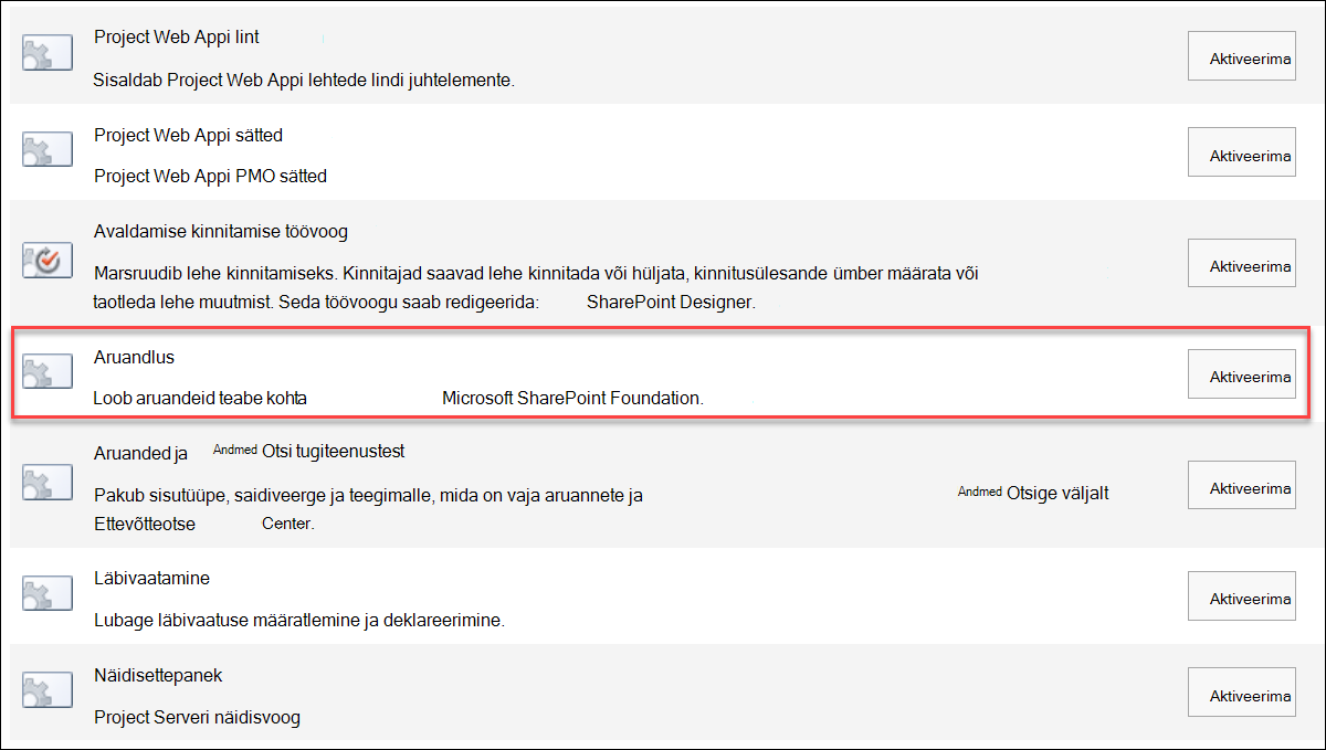 screenshot of activate log reporting