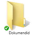 OneDrive'i sünkroonimisrakenduse ikooni roheline ülekate