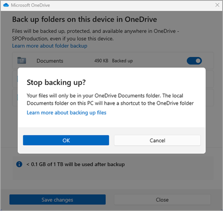 backup onedrive screenshot two version three