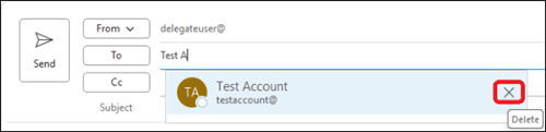 Automaatteksti meiliaadressi kustutamine Outlookis