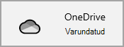 OneDrive'i ikoon Windows 10 sätete kaudu, mis kinnitab, et kõik kaustad on täielikult varundatud.