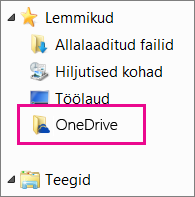 OneDrive’i kaust Windows Exploreris