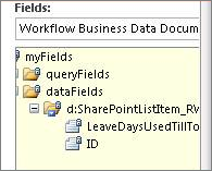 Select data fields list
