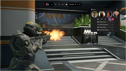 Teamsi Xboxi mängu vidina sätete haldamine.