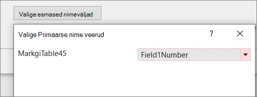 Selecting a specific primary name field