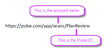 Bing Pulse’i sündmuse link, kus esile on tõstetud konto ja ID