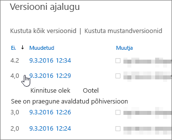 Versiooniajalugu, millest on üks vaheversioon kustutatud