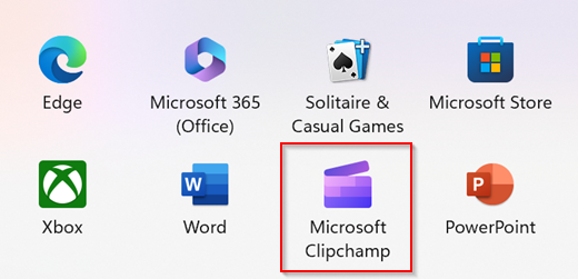 Clipchamp on Windows 11 sisendkaustarakendus