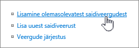 olemasolevast veerust lisamine