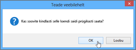 List delete confirmation dialog box with OK highlighted