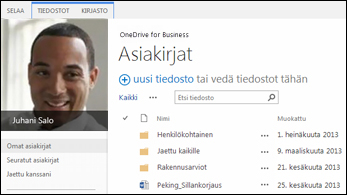 SharePoint 2013:n OneDrive for Business