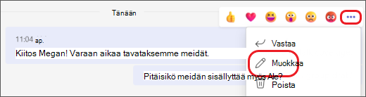 Lähetetyn Viestin Muokkaaminen Tai Poistaminen Microsoft Teamsissa ...