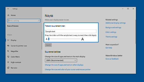 Tekstin Koon Muuttaminen Windowsissa Microsoft tuki