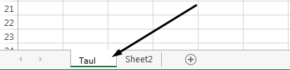 Excel laskentataulukon välilehdet ovat Excel alareunassa.