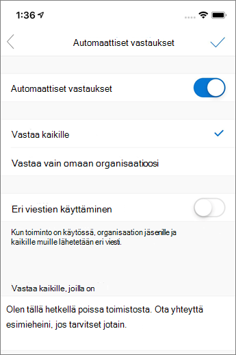 Uksien-sovelluksen luominen Outlook Mobilessa