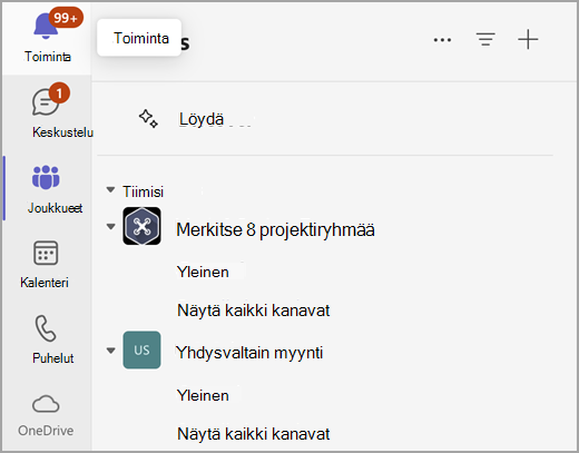 Näyttökuva Simple Collabin Erillisestä näkymästä