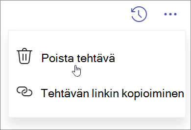 Tehtävän poistaminen Microsoft Planner