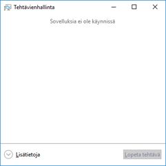 Tehtävienhallinnan avaaminen Windows 10:ssä
