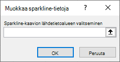 Kirjoita lähdetietoalue Muokkaa sparkline-tietoja -valintaikkunaan.