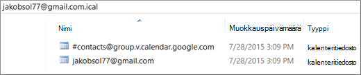 Google-kalenterin tuominen Outlookiin - Microsoft-tuki