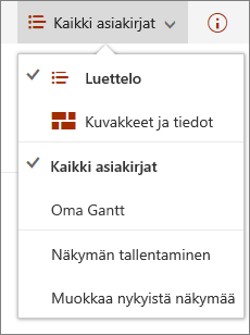 Näkymät-valikko Microsoft Edgessä