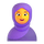 Teams-nainen päähuivin kanssa -emoji