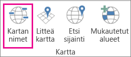 3D Mapsin Map Labels -vaihtoehto