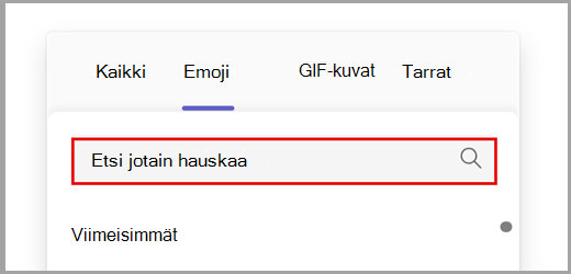 Hae kaikista emojivaihtoehdoista.