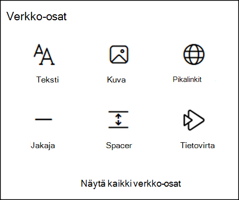 Työkaluryhmän verkko-osat