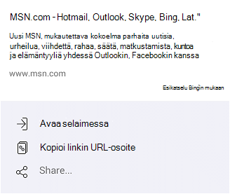 Tapoja avata MSN.com