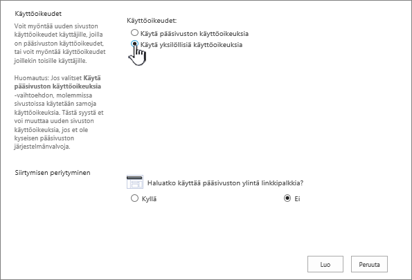 Lisää yrityksen wiki -näyttö, jossa yksilölliset käyttöoikeudet näkyvät korostettuina