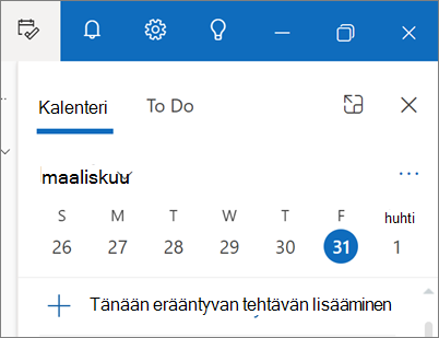 Päivän tehtävät uudessa Outlook for Windowsissa