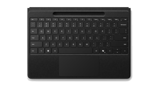 Surface Pro Flex -näppäimistö mustassa.