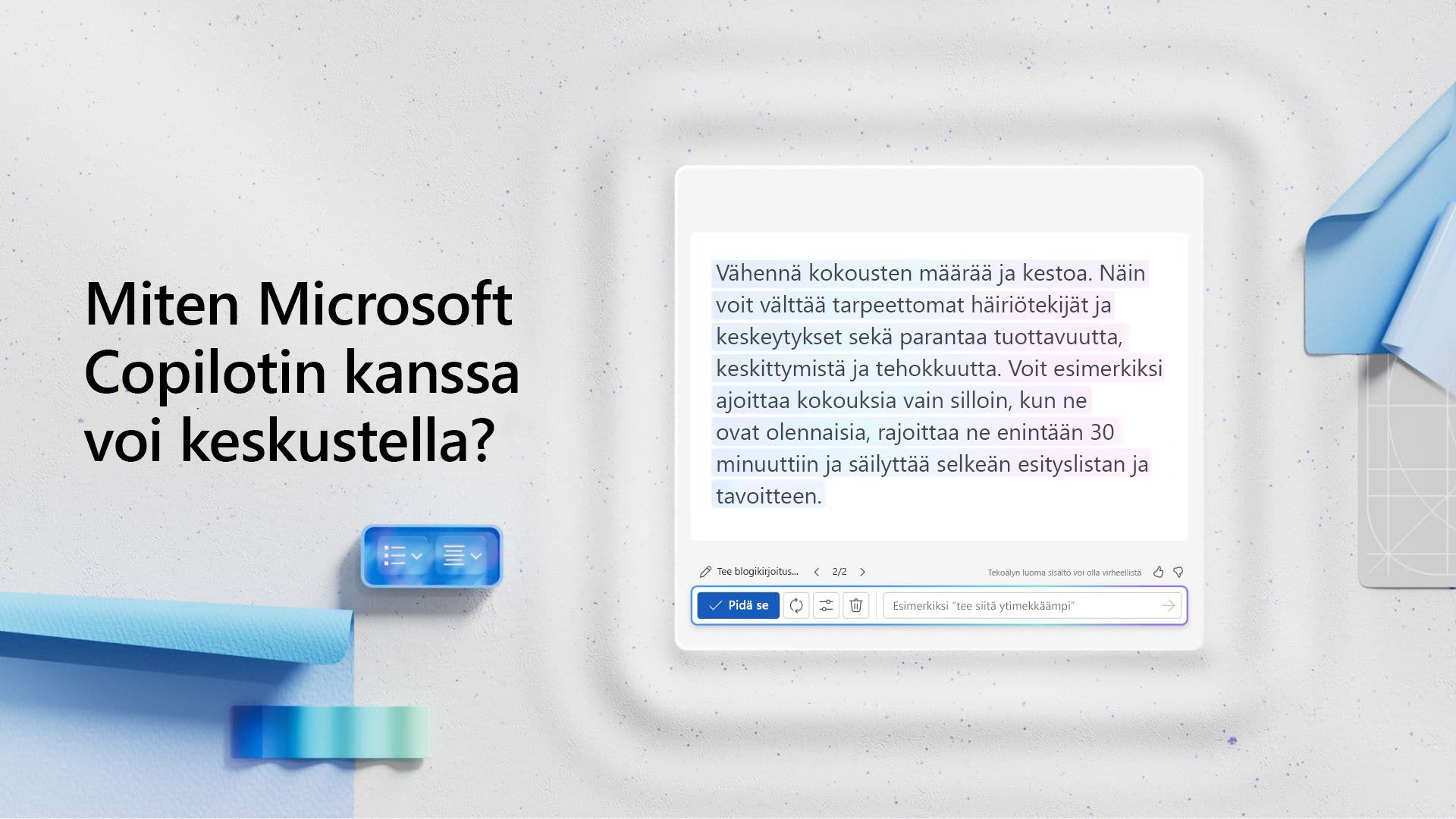 Video: Keskusteleminen Microsoft Copilotin kanssa