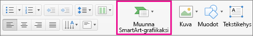 Muunna SmartArt-grafiikaksi PowerPoint for Macissa