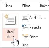 Uusi dia -painike