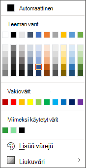 Office 365: n värit-valinta ikkuna