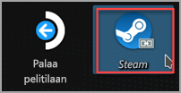 Steam Desktop -asiakasohjelman kuvakkeen löytäminen.