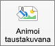 Näyttää PowerPoint for Macin Kuvan muotoilu -välilehden Animoi taustakuvana -painikkeen