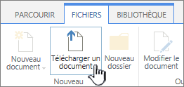 Bouton Télécharger un document sur le ruban