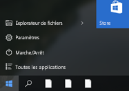 Barre des tâches Windows contenant des icônes non associées