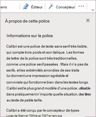 À propos de ce volet de polices