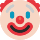 Émoticône visage de clown