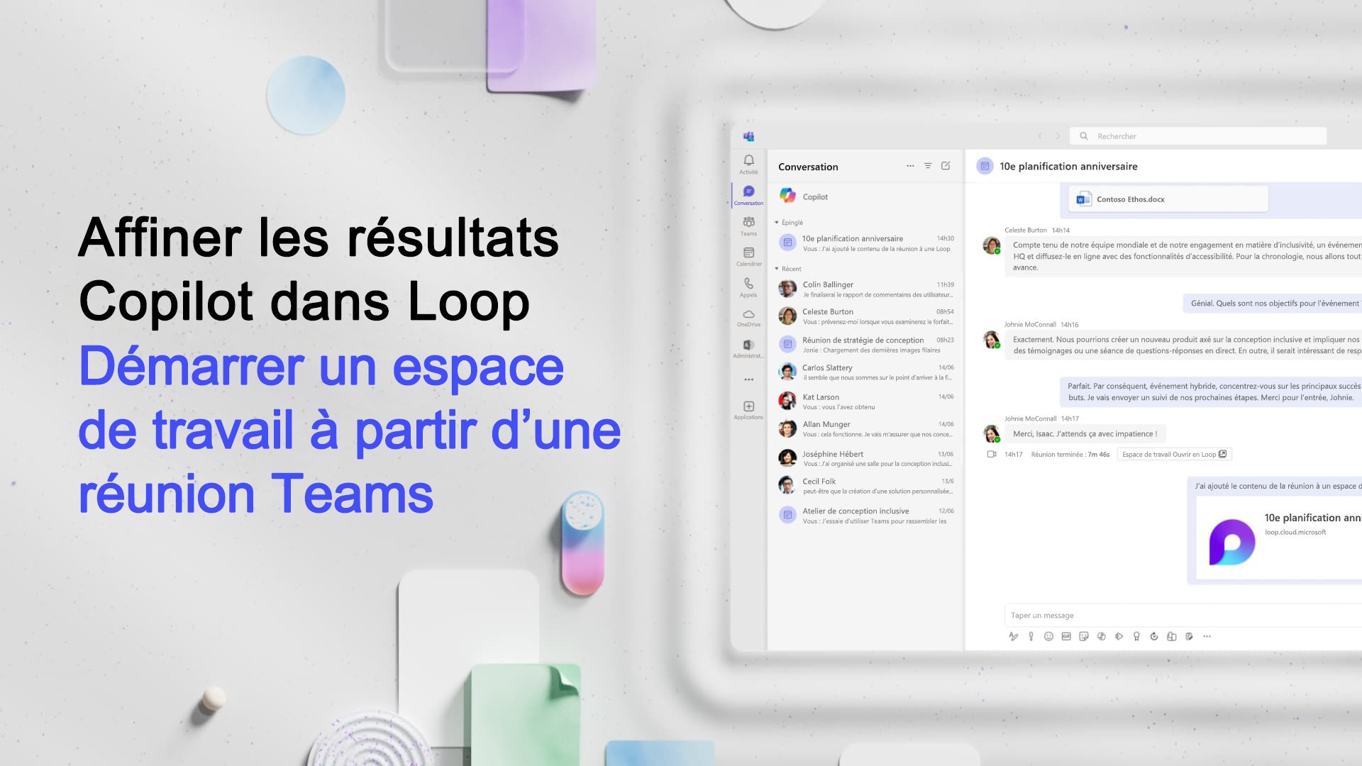 Vidéo : démarrer un espace de travail à partir d’une réunion Teams