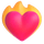Emoji cœur sur le feu teams