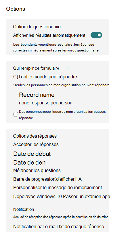 Ajuster Vos Parametres De Formulaire Dans Microsoft Forms