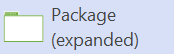 Forme de package (développée).