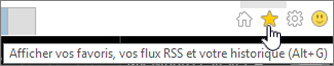 Bouton permettant d’accéder aux flux RSS dans Internet Explorer