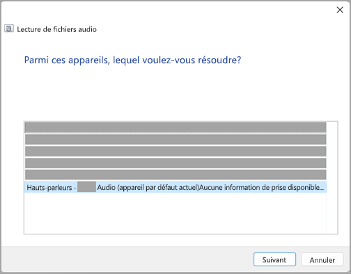 Lancez l’utilitaire de résolution des problèmes audio dans les paramètres audio de Windows 11.