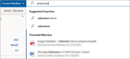 Obtenir des suggestions de fichiers pertinentes lorsque vous effectuez une recherche